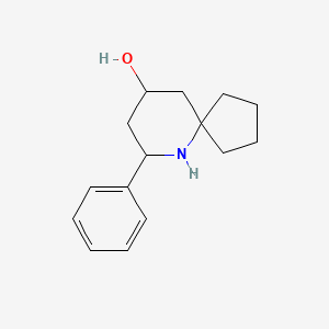 molecular formula C15H21NO B3258176 7-Phenyl-6-azaspiro[4.5]decan-9-ol CAS No. 301320-54-7