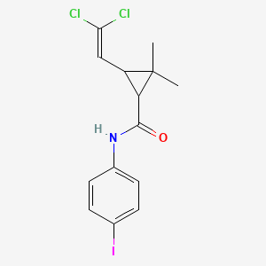 B3258177 3-(2,2-dichloroethenyl)-N-(4-iodophenyl)-2,2-dimethylcyclopropane-1-carboxamide CAS No. 301359-13-7