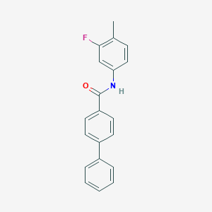 molecular formula C20H16FNO B325824 N-(3-fluoro-4-methylphenyl)-[1,1'-biphenyl]-4-carboxamide 