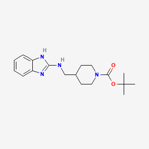 molecular formula C18H26N4O2 B3258264 tert-butyl 4-[(1H-benzimidazol-2-ylamino)methyl]piperidine-1-carboxylate CAS No. 302341-65-7