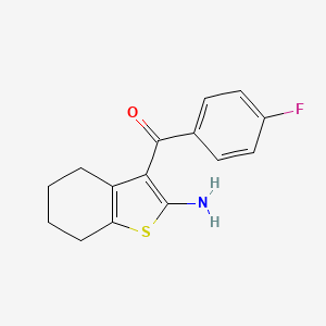 molecular formula C15H14FNOS B3258398 (2-Amino-4,5,6,7-tetrahydrobenzo[b]thiophen-3-yl)(4-fluorophenyl)methanone CAS No. 304018-11-9