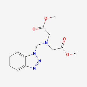 molecular formula C13H16N4O4 B3258426 methyl 2-{[(1H-1,2,3-benzotriazol-1-yl)methyl](2-methoxy-2-oxoethyl)amino}acetate CAS No. 304460-09-1