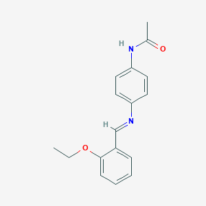 molecular formula C17H18N2O2 B325843 N-{4-[(2-ethoxybenzylidene)amino]phenyl}acetamide 