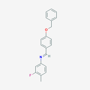molecular formula C21H18FNO B325863 N-[4-(benzyloxy)benzylidene]-3-fluoro-4-methylaniline 