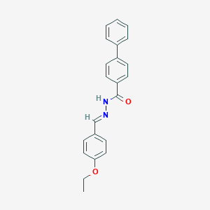 molecular formula C22H20N2O2 B325868 N'-(4-ethoxybenzylidene)-4-biphenylcarbohydrazide 