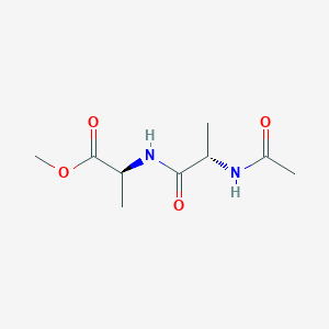 molecular formula C9H16N2O4 B3258700 methyl (2S)-2-[[(2S)-2-acetamidopropanoyl]amino]propanoate CAS No. 30802-26-7