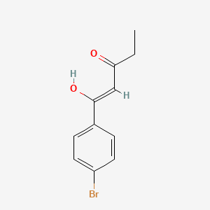 molecular formula C11H11BrO2 B3258844 1-(4-bromophenyl)-3-hydroxypent-2-en-1-one CAS No. 309279-18-3