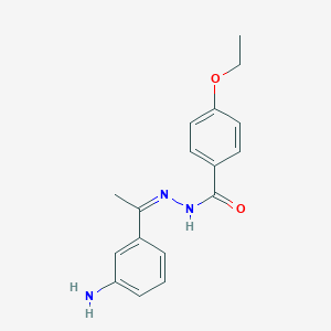 molecular formula C17H19N3O2 B325896 N'-[1-(3-aminophenyl)ethylidene]-4-ethoxybenzohydrazide 