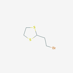 molecular formula C5H9BrS2 B3258971 2-(2-Bromoethyl)-1,3-dithiolane CAS No. 312581-33-2