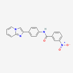 molecular formula C20H14N4O3 B3258986 N-(4-(imidazo[1,2-a]pyridin-2-yl)phenyl)-3-nitrobenzamide CAS No. 312623-37-3