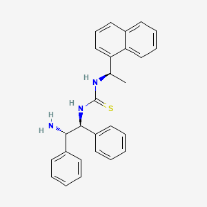 molecular formula C27H27N3S B3259132 N-[(1S,2S)-2-AMINO-1,2-DIPHENYLETHYL]-N'-[(R)-1-(1-NAPHTHALENYL)ETHYL]THIOUREA CAS No. 313695-70-4