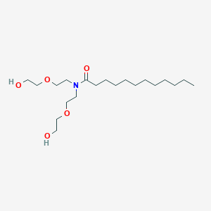 molecular formula C20H41NO5 B3259269 N,N-bis[2-(2-hydroxyethoxy)ethyl]dodecanamide CAS No. 31587-78-7