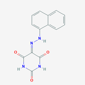 molecular formula C14H10N4O3 B325929 5-(naphthalen-1-ylhydrazinylidene)-1,3-diazinane-2,4,6-trione 