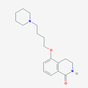 molecular formula C18H26N2O2 B032596 3,4-dihydro-5-(4-(1-piperidinyl)butoxy)-1(2H)-isoquinolinone CAS No. 129075-73-6