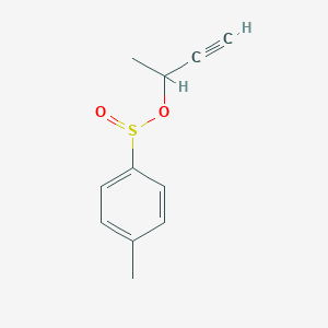molecular formula C11H12O2S B3259600 But-3-yn-2-yl 4-methylbenzenesulfinate CAS No. 32140-54-8