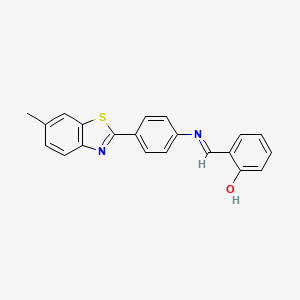 alpha-(4-(6-Methyl-2-benzothiazolyl)phenylimino)-O-cresol