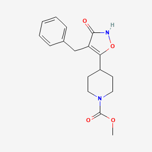 molecular formula C17H20N2O4 B3259665 Methyl 4-(4-benzyl-3-hydroxyisoxazol-5-yl)piperidine-1-carboxylate CAS No. 321904-89-6