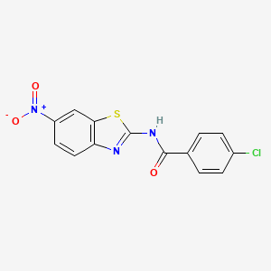 4-Chloro-N-(6-nitro-1,3-benzothiazol-2-yl)benzamide