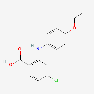 molecular formula C15H14ClNO3 B3259709 Benzoic acid, 4-chloro-2-[(4-ethoxyphenyl)amino]- CAS No. 32305-27-4