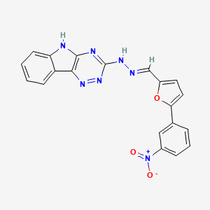 (E)-3-(2-((5-(3-nitrophenyl)furan-2-yl)methylene)hydrazinyl)-5H-[1,2,4]triazino[5,6-b]indole