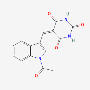 5-((1-acetyl-1H-indol-3-yl)methylene)pyrimidine-2,4,6(1H,3H,5H)-trione