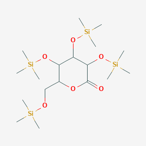 molecular formula C18H42O6Si4 B3259851 3,4,5-Tris(trimethylsilyloxy)-6-(trimethylsilyloxymethyl)oxan-2-one CAS No. 32469-28-6