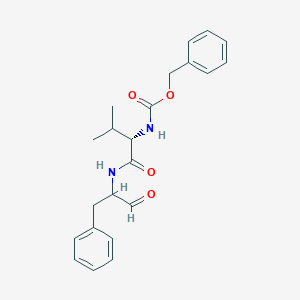 molecular formula C₂₂H₂₆N₂O₄ B032599 Carbobenzoxy-valinyl-phenylalaninal CAS No. 88191-84-8