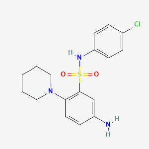 B3260096 5-Amino-N-(4-chloro-phenyl)-2-piperidin-1-yl-benzenesulfonamide CAS No. 327079-49-2
