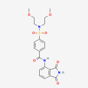 molecular formula C21H23N3O7S B3260349 4-[bis(2-methoxyethyl)sulfamoyl]-N-(1,3-dioxo-2,3-dihydro-1H-isoindol-4-yl)benzamide CAS No. 329906-04-9
