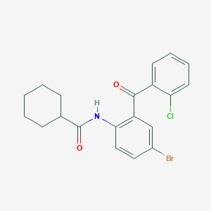 molecular formula C20H19BrClNO2 B3260385 N-(4-bromo-2-(2-chlorobenzoyl)phenyl)cyclohexanecarboxamide CAS No. 330191-14-5