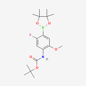 B3260464 4-(Boc-amino)-2-fluoro-5-methoxybenzeneboronic acid pinacol ester CAS No. 330794-05-3