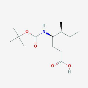 molecular formula C13H25NO4 B3260547 (4R,5S)-4-((tert-Butoxycarbonyl)amino)-5-methylheptanoic acid CAS No. 331763-49-6