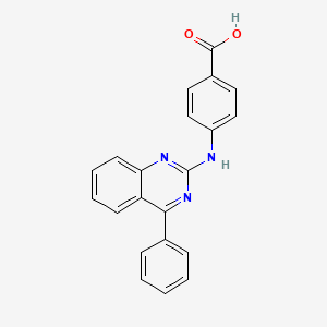 4-[(4-Phenylquinazolin-2-yl)amino]benzoic acid