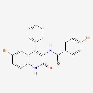 4-bromo-N-(6-bromo-2-oxo-4-phenyl-1,2-dihydroquinolin-3-yl)benzamide