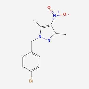 molecular formula C12H12BrN3O2 B3260667 1-(4-bromobenzyl)-3,5-dimethyl-4-nitro-1H-pyrazole CAS No. 333311-69-6