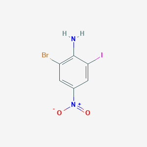 molecular formula C6H4BrIN2O2 B3260683 BenzenaMine,2-broMo-6-iodo-4-nitro- CAS No. 33348-35-5