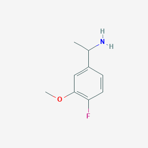 molecular formula C9H12FNO B3260706 1-(4-Fluoro-3-methoxyphenyl)ethanamine CAS No. 333753-64-3