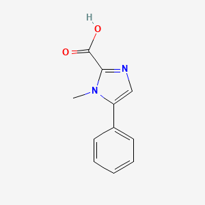 molecular formula C11H10N2O2 B3260743 1H-Imidazole-2-carboxylic acid, 1-methyl-5-phenyl- CAS No. 334017-45-7