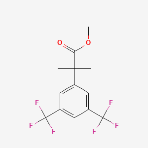 molecular formula C13H12F6O2 B3260760 2-(3,5-Bis-trifluoromethyl-phenyl)-2-methylpropionic acid, methyl ester CAS No. 334477-48-4