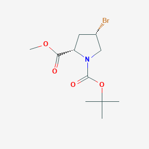 molecular formula C11H18BrNO4 B3260799 (2S,4S)-1-tert-butyl 2-methyl 4-bromopyrrolidine-1,2-dicarboxylate CAS No. 334999-29-0