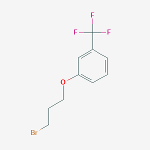 molecular formula C10H10BrF3O B3260820 1-(3-Bromopropoxy)-3-(trifluoromethyl)benzene CAS No. 3351-52-8