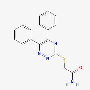 molecular formula C17H14N4OS B3260836 2-((5,6-Diphenyl-1,2,4-triazin-3-yl)thio)acetamide CAS No. 335215-64-0
