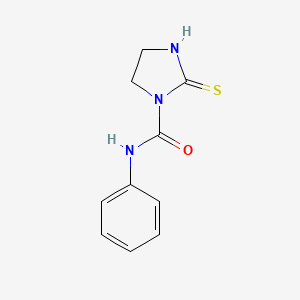 molecular formula C10H11N3OS B3260889 N-Phenyl-2-thioxo-1-imidazolidinecarboxamide CAS No. 3358-50-7