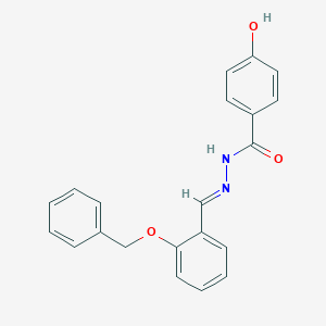 molecular formula C21H18N2O3 B326102 N'-[2-(benzyloxy)benzylidene]-4-hydroxybenzohydrazide CAS No. 303083-69-4