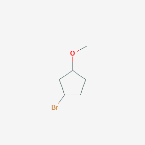 molecular formula C6H11BrO B3261038 1-bromo-3-methoxycyclopentane CAS No. 338430-07-2