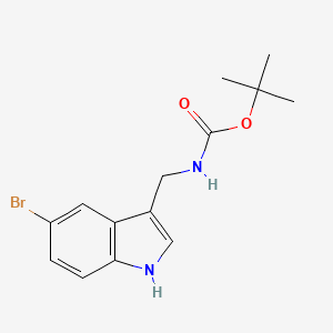 molecular formula C14H17BrN2O2 B3261129 3-(Boc-aminomethyl)-5-bromo-1H-indole CAS No. 339282-64-3