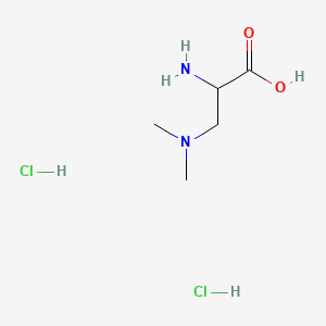 molecular formula C5H14Cl2N2O2 B3261258 4-Aza-DL-leucine dihydrochloride CAS No. 34064-27-2