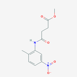 molecular formula C12H14N2O5 B326138 methyl 4-{5-nitro-2-methylanilino}-4-oxobutanoate 