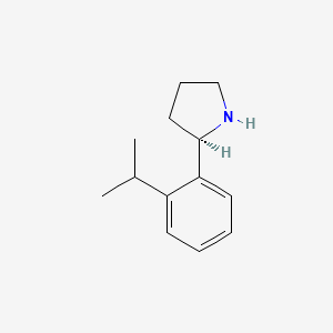 molecular formula C13H19N B3261427 (2R)-2-(2-Isopropylphenyl)pyrrolidine CAS No. 343774-38-9