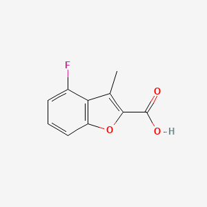 molecular formula C10H7FO3 B3261490 2-Benzofurancarboxylic acid, 4-fluoro-3-methyl- CAS No. 344287-24-7